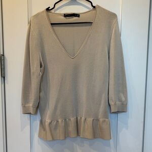 Karen Millen Cream Knit Top